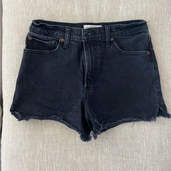 Abercrombie and fitch black cutoff denim shorts - Picture 1 of 3